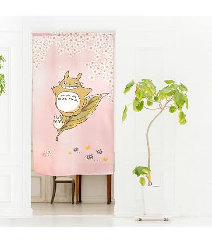 Amazon.co.jp: セルヴァン となりのトトロ のれん トトロ夏の色
